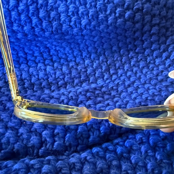 Ralph Lauren Transparent Yellow Sunglasses with Brown Case